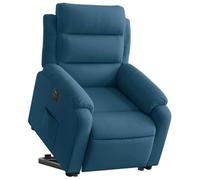 vidaXL Fauteuil Inclinable Électrique 3205124 - Dossier et repose-pied réglables - Bleu velours