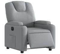 vidaXL Fauteuil inclinable électrique – dossier et repose-pied réglables – tissu gris clair