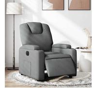 vidaXL Fauteuil inclinable électrique 3204345 – dossier et repose-pied réglables – tissu gris foncé