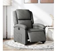 Vidaxl Fauteuil Inclinable Électrique Gris Foncé Tissu Gris