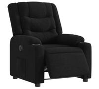 vidaXL Fauteuil relax électrique Dossier et repose-pied réglables Tissu noir
