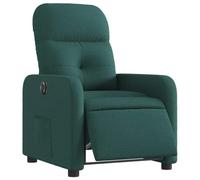 vidaXL Fauteuil inclinable électrique Vert foncé Tissu