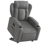Vidaxl Fauteuil Inclinable Électrique Gris Foncé Tissu Gris