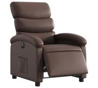 vidaXL Fauteuil inclinable électrique – Dossier et repose-pied réglables – Similicuir marron