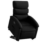 vidaXL Fauteuil Inclinable Électrique, Chaise de Relaxation avec Dossier et Repose-Pied Réglables, Siège de Salon, Moderne, Noir Similicuir