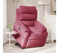 vidaXL Fauteuil inclinable électrique rouge bordeaux velours