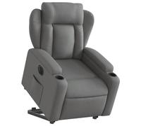 Vidaxl Fauteuil Inclinable Électrique Gris Foncé Tissu Gris
