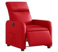 vidaXL Fauteuil inclinable électrique, dossier et repose-pied réglables, rouge similicuir