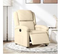 vidaXL Fauteuil de massage inclinable – Chaise siège salon en tissu gris clair