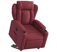 Vidaxl Fauteuil Inclinable Électrique Rouge Bordeaux Tissu Rouge