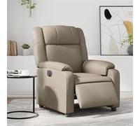 vidaXL Fauteuil Inclinable Électrique, Chaise de Relaxation avec Dossier, Siège avec Accoudoirs, Fauteuil TV de Salon, 3205142 Beige G