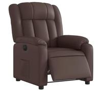 vidaXL Fauteuil inclinable électrique – Fauteuil TV moderne avec accoudoirs, marron similicuir