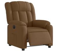 vidaXL Fauteuil inclinable électrique Chaise de relaxation avec accoudoirs Marron tissu