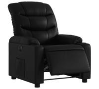 vidaXL Fauteuil inclinable électrique – Fauteuil TV moderne, dossier et accoudoirs, noir similicuir