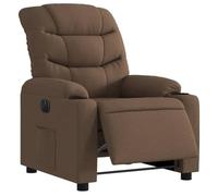 vidaXL Fauteuil inclinable électrique Chaise relaxation avec accoudoirs tissu marron