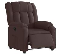 vidaXL Fauteuil inclinable électrique de relaxation avec dossier et accoudoirs – Tissu marron foncé