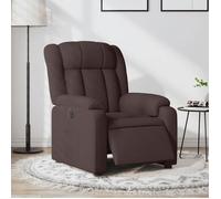vidaXL Fauteuil inclinable électrique de relaxation avec dossier et accoudoirs – Tissu marron foncé