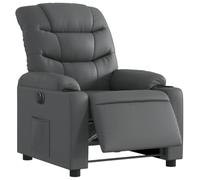 vidaXL Fauteuil inclinable électrique Chaise de relaxation avec accoudoirs Gris similicuir