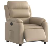 vidaXL Fauteuil Inclinable Électrique, Chaise de Relaxation avec Dossier, Siège avec Accoudoirs, Fauteuil TV de Salon, Moderne, Cappuccino Similicuir