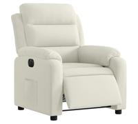 vidaXL Fauteuil inclinable électrique Chaise de relaxation Dossier, accoudoirs Moderne velours crème