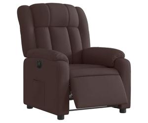 vidaXL Fauteuil Inclinable Électrique, Chaise de Relaxation avec Dossier, Siège avec Accoudoirs, Fauteuil TV de Salle de Séjour, Marron Foncé Tissu