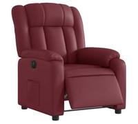 vidaXL Fauteuil Inclinable Électrique, Chaise de Relaxation avec Dossier, Siège avec Accoudoirs Salon, Moderne, Rouge Bordeaux Similicuir