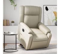 Fauteuil Inclinable de Massage Électrique Chaise Siège Gris Similicuir vidaXL