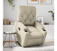 Vidaxl Fauteuil Inclinable Électrique Crème Similicuir