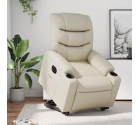 Vidaxl Fauteuil Inclinable Électrique Crème Similicuir