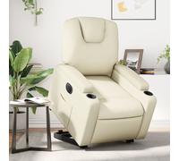 Vidaxl Fauteuil Inclinable Électrique Crème Similicuir
