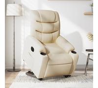 Vidaxl Fauteuil Inclinable Électrique Crème Tissu