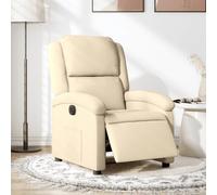 Vidaxl Fauteuil Inclinable Électrique Crème Tissu