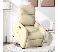 Vidaxl Fauteuil Inclinable Électrique Crème Tissu