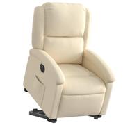 vidaXL Fauteuil inclinable de massage électrique Tissu Gris foncé