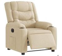 vidaXL Fauteuil inclinable électrique Crème Tissu 3310252 Beige G