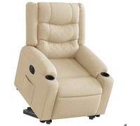 Vidaxl Fauteuil Inclinable Électrique Crème Tissu