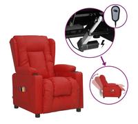 Vidaxl Fauteuil Inclinable Électrique De Massage Bordeaux Similicuir Rouge