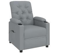 vidaXL Fauteuil inclinable électrique Gris clair Tissu gris clair G
