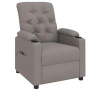 vidaXL Fauteuil Inclinable Électrique, Fauteuil de Relaxation avec Dossier et Repose-Pied, Fauteuil Releveur, Siège de Salle de Séjour Salon Intérieur, Moderne, Taupe Tissu