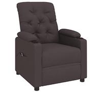 vidaXL Fauteuil Inclinable Électrique, Fauteuil de Relaxation avec Dossier et Repose-Pied, Fauteuil Releveur, Siège de Salle de Séjour Salon Intérieur, Moderne, Marron Foncé Tissu
