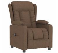 vidaXL Fauteuil Inclinable Électrique, Fauteuil de Relaxation avec Dossier et Repose-Pied, Fauteuil Releveur, Siège de Salle de Séjour Salon Intérieur, Moderne, Marron Tissu