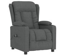 Vidaxl Fauteuil Inclinable Électrique Gris Foncé Tissu Gris