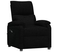 vidaXL Fauteuil inclinable électrique releveur avec dossier et repose-pied Noir tissu