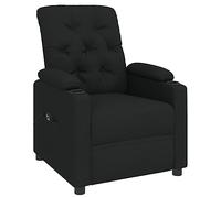 vidaXL Fauteuil Inclinable Électrique, Fauteuil de Relaxation avec Dossier et Repose-Pied, Fauteuil Releveur, Siège de Salle de Séjour Salon Intérieur, Moderne, Noir Tissu