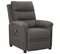 vidaXL Fauteuil inclinable électrique 3098964 Tissu, dossier et repose-pied, Gris foncé