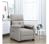 Vidaxl Fauteuil Inclinable Électrique Taupe Tissu Gris