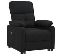 vidaXL Fauteuil Inclinable Electrique Fauteuil de Relaxation Meuble de Salon Salle de Séjour Bureau Dossier et Repose-Pied Réglables Noir Tissu