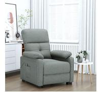 vidaXL Fauteuil Inclinable Electrique Fauteuil de Relaxation Meuble Salon Salle de Séjour Bureau Dossier et Repose-Pied Réglables Gris Foncé Tissu