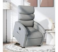 vidaXL Fauteuil inclinable électrique gris clair tissu