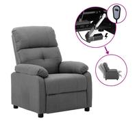 Vidaxl Fauteuil Inclinable Électrique Gris Clair Tissu